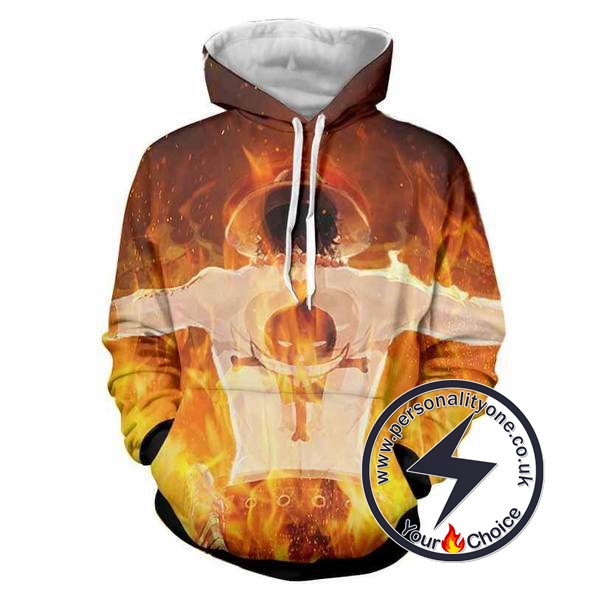 One Piece - Fire Fist Ace 3D - Hoodies